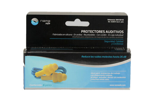 Ear plug, triple flanged, reusable, corded 6 units