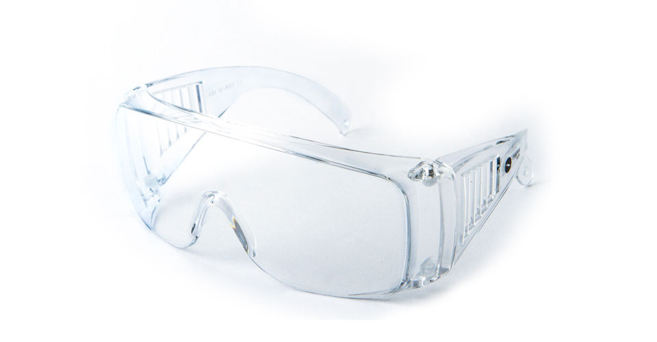 Industrial safety spectacles, without anti-fog