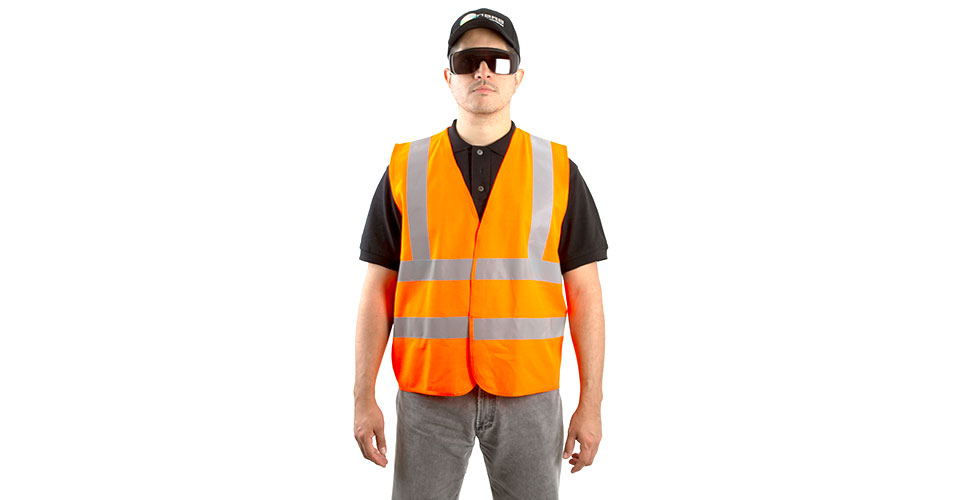 Reflective vest in polyester