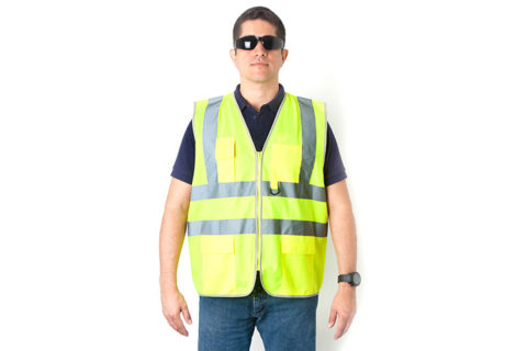 Reflective vest with zipper and pockets Reflective vest with zipper and pockets