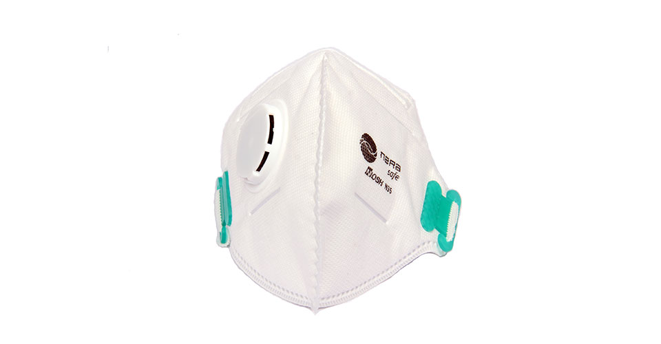 Respirator manufactured under N95 standard, with valve
