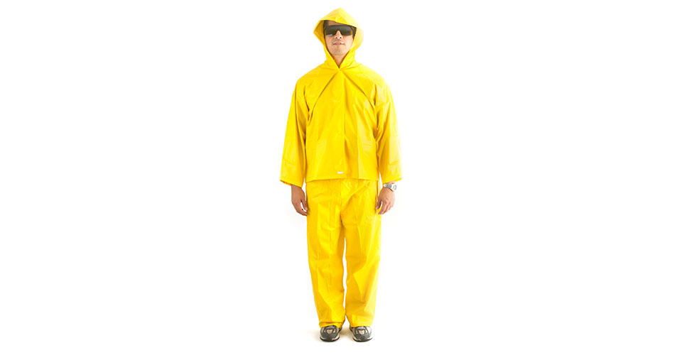 2- piece waterproof suit, fastener, 16” and 18” caliber