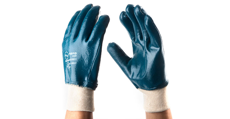 Heavy duty nitrile, cotton nitrile, clenched wrist