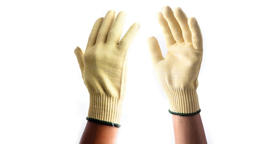 Kevlar and polyamide glove, cut level 4