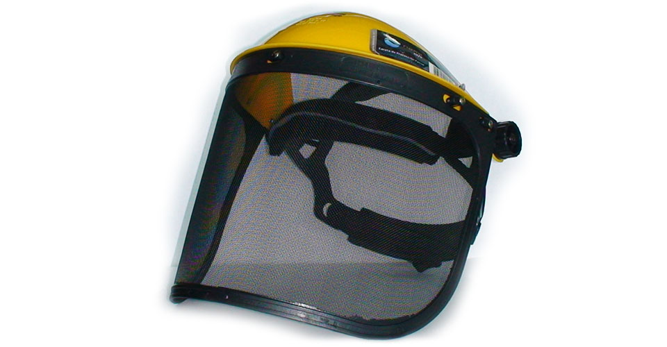 Mesh face shield, adjustable support