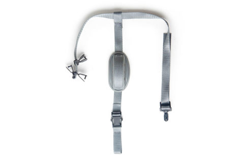 Di-electric, 4-point suspension, chin strap for helmet