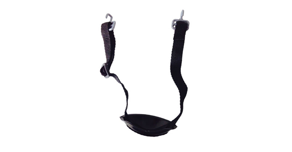 Di-electric, 2-point suspension, chin strap for helmet