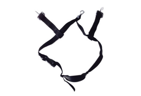 Di-electric, 3-point suspension, chin strap for helmet