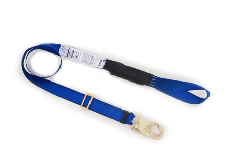 Dielectric lanyard with energy absorber Dielectric lanyard with energy absorber