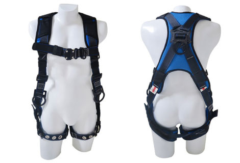 Full body harness, 4 D-rings, multi-purpose (H) with back support Full body harness, 4 D-rings, multi-purpose (H) with back support