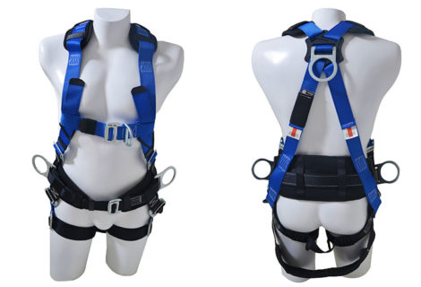 Full body harness, 4 D-rings, multi-purpose (H) with lumbar support Full body harness, 4 D-rings, multi-purpose (H) with lumbar support