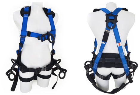 Full body harness, Dielectric, 6 D-rings, multi-purpose (H) with lumbar support and seat Full body harness, Dielectric, 6 D-rings, multi-purpose (H) with lumbar support and seat